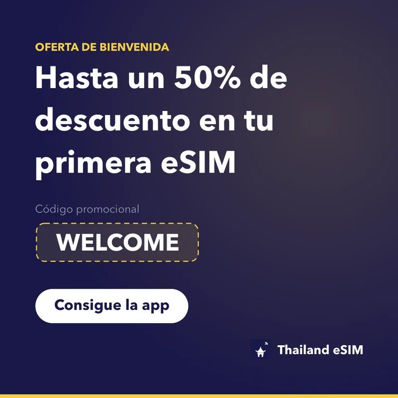 Código Promocional Thailand eSIM — WELCOME, un 15% de descuento