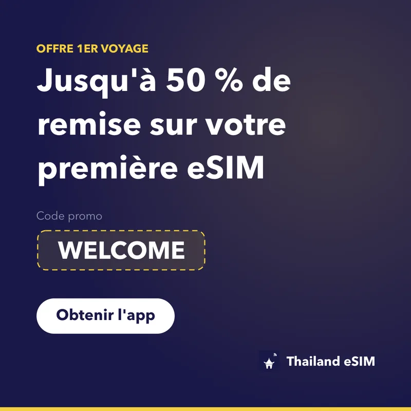 Code Promo Thailand eSIM — WELCOME, 15 % de remise