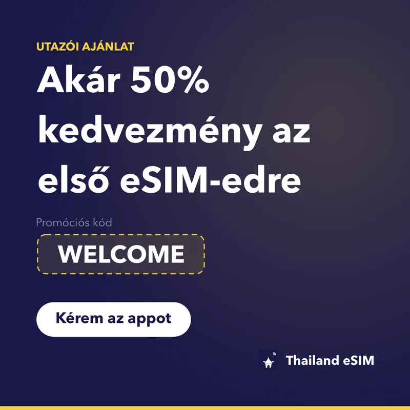 Thailand eSIM Promóciós Kód — WELCOME, 15% kedvezmény