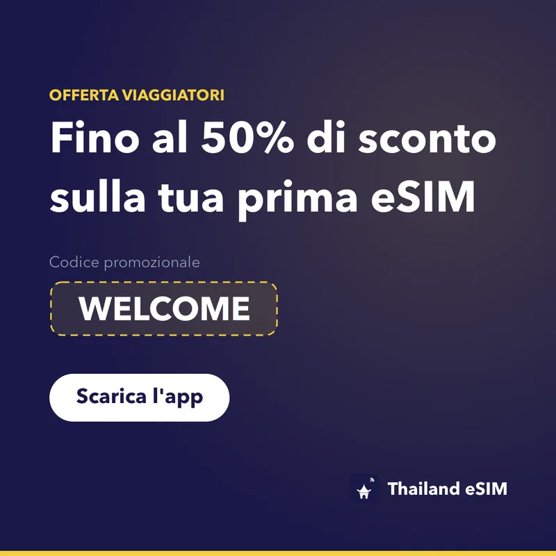 Codice Promo Thailand eSIM — WELCOME, 15% di sconto