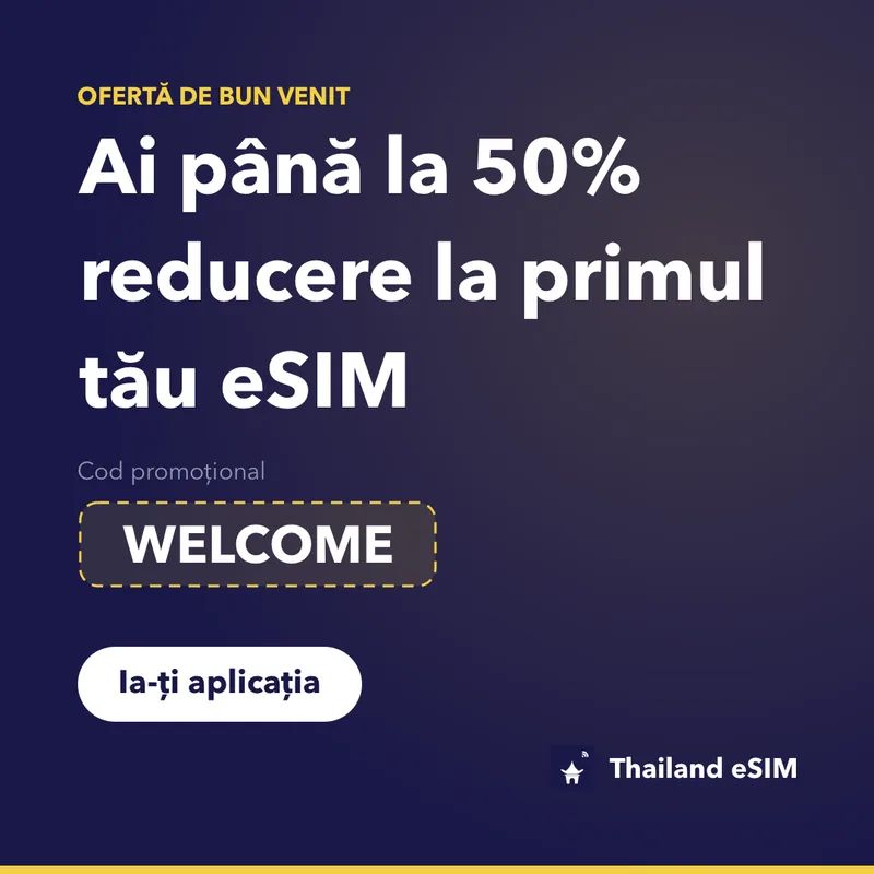 Cod Promoțional Thailand eSIM — WELCOME, 15% reducere