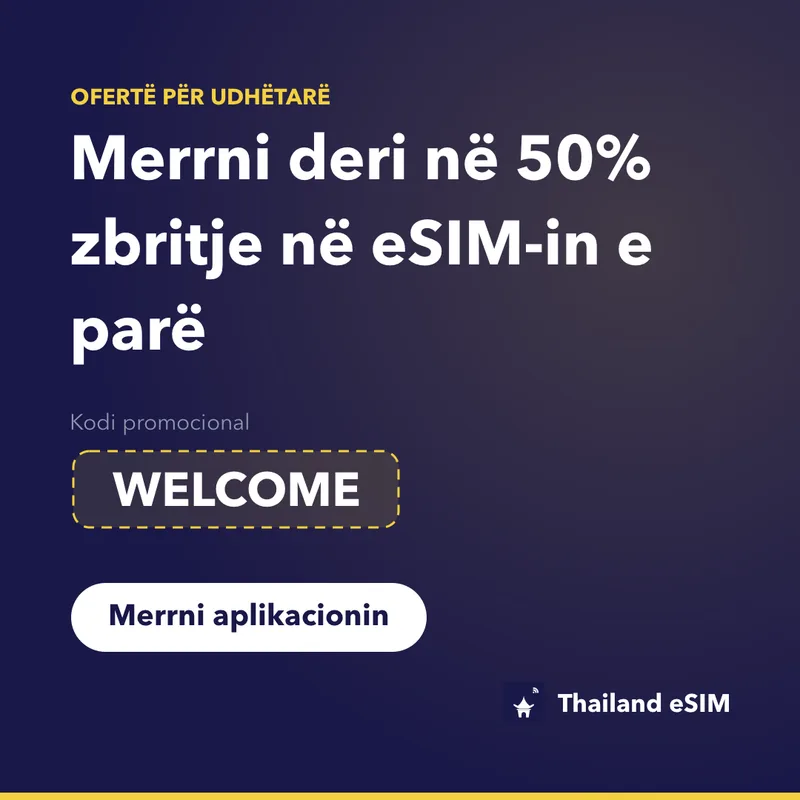 Thailand eSIM Kod Promocional — WELCOME, 15% ulje