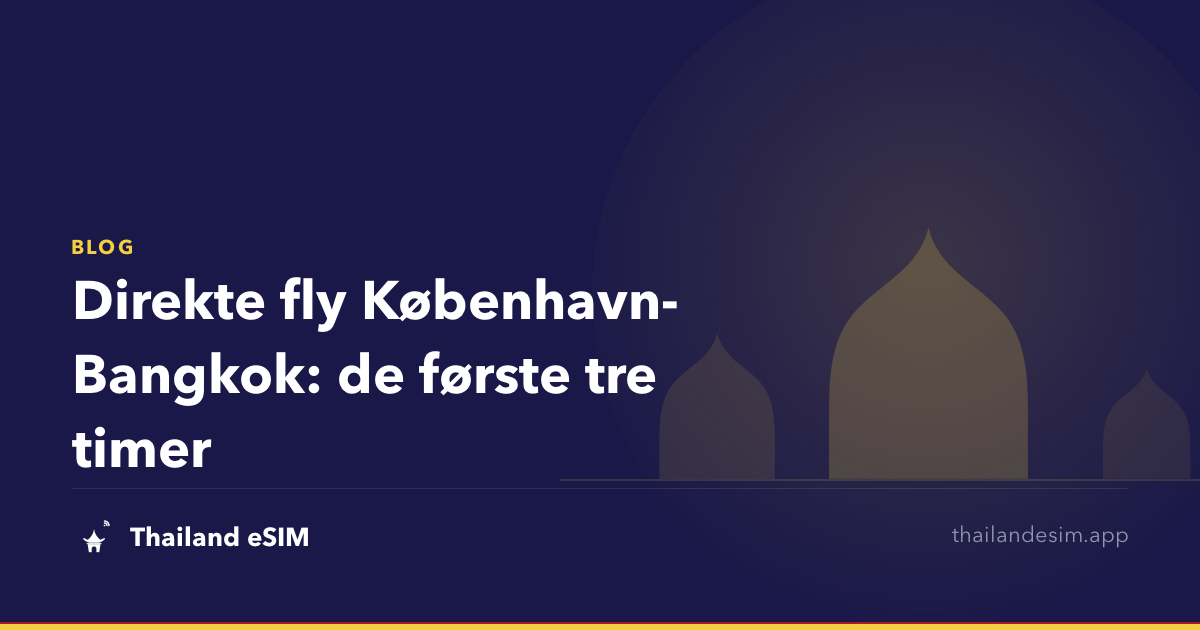 Direkte fly København-Bangkok: de første tre timer