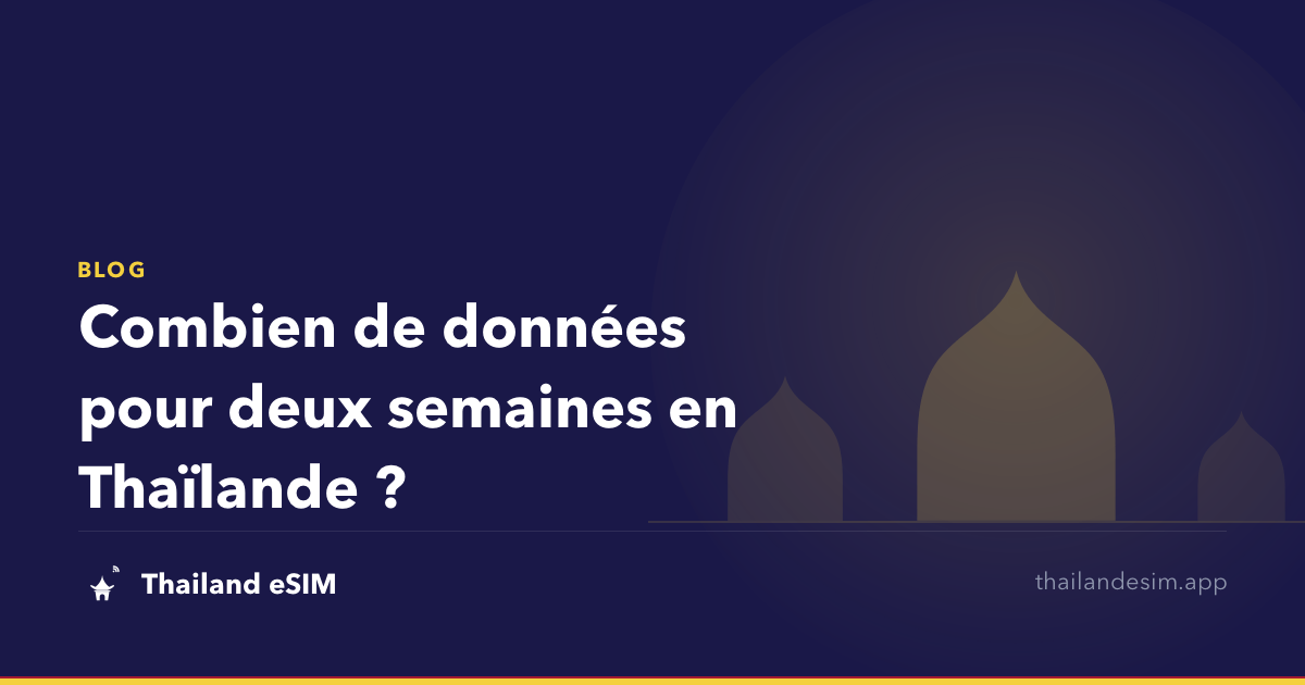 Combien de données pour deux semaines en Thaïlande ?