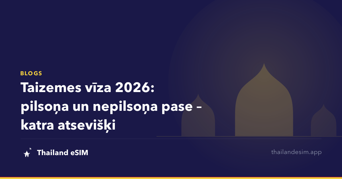 Taizemes vīza 2026: pilsoņa un nepilsoņa pase – katra atsevišķi