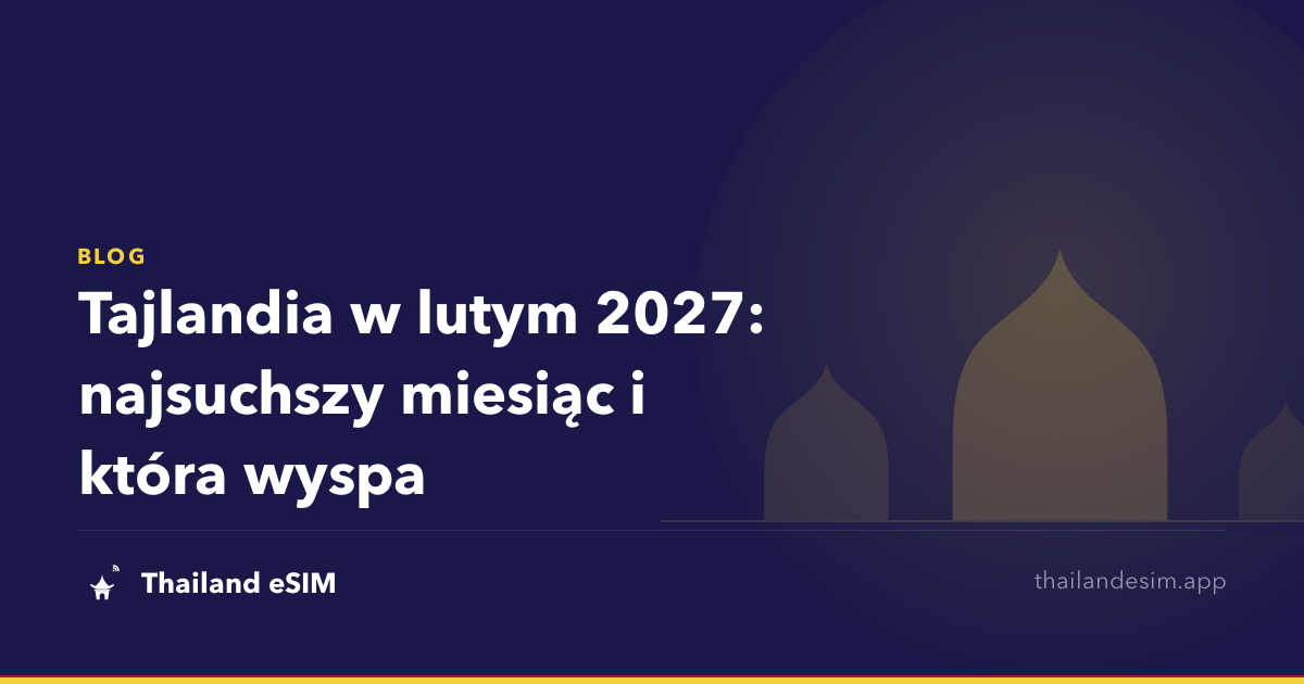 Tajlandia w lutym 2027: najsuchszy miesiąc i która wyspa