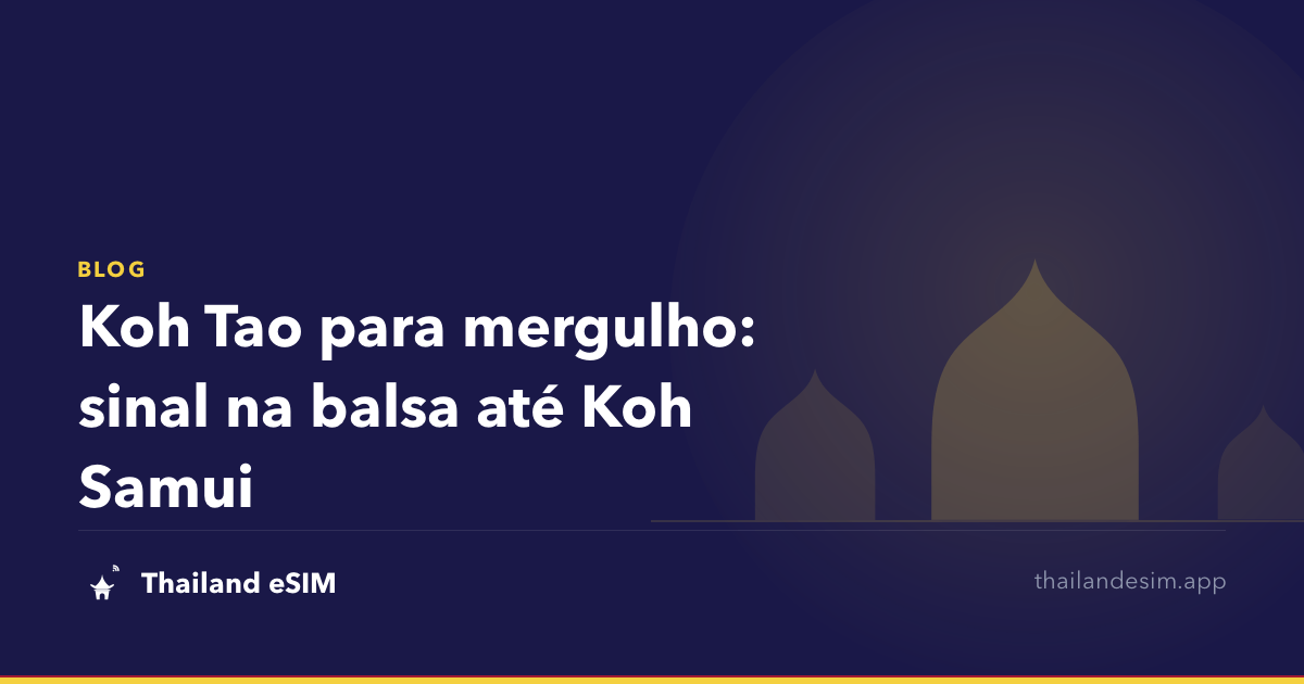 Koh Tao para mergulho: sinal na balsa até Koh Samui