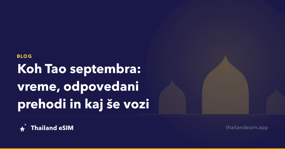Koh Tao septembra: vreme, odpovedani prehodi in kaj še vozi