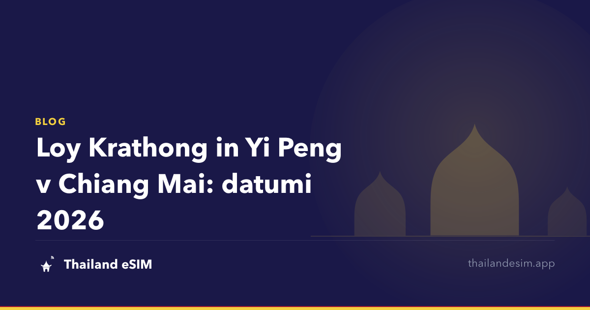 Loy Krathong in Yi Peng v Chiang Mai: datumi 2026