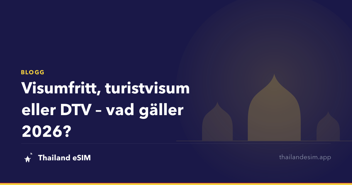 Visumfritt, turistvisum eller DTV – vad gäller 2026?