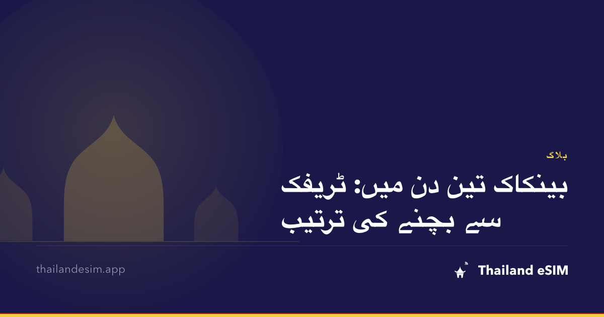 بینکاک تین دن میں: ٹریفک سے بچنے کی ترتیب