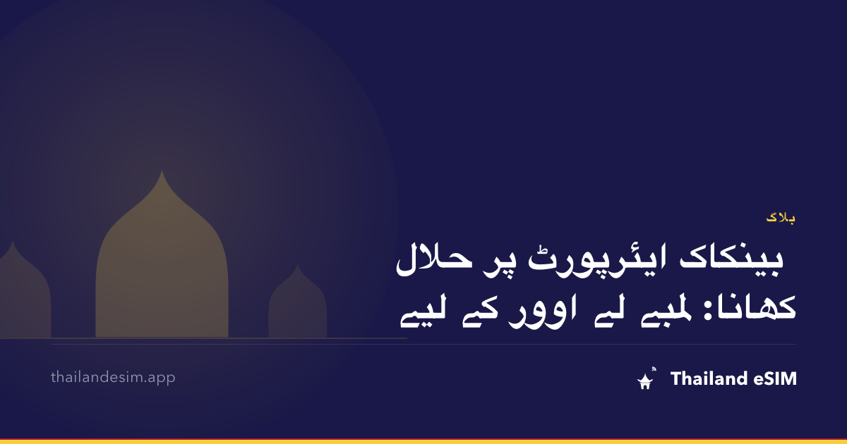 بینکاک ایئرپورٹ پر حلال کھانا: لمبے لے اوور کے لیے