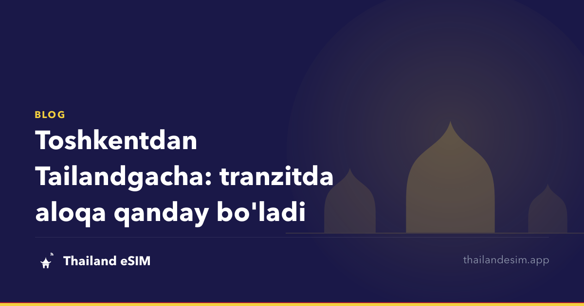 Toshkentdan Tailandgacha: tranzitda aloqa qanday bo'ladi